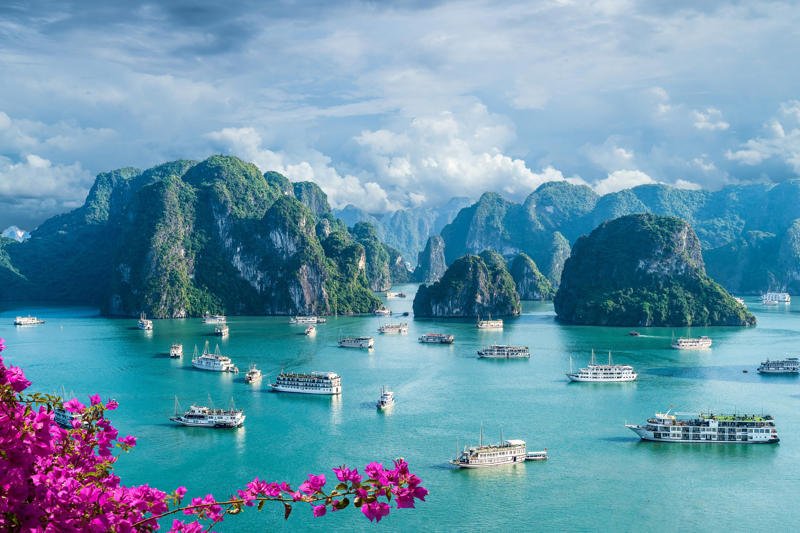 1. Hanoi, 2. Ho Chi Minh City , 3. Hạ Long Bay, 4. Phú Quốc, 5. Hội An, 6. Nha Trang, 8. Mai Chau