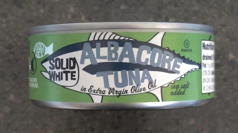 Trader Joe's canned tuna Skip: Wild Planet albacore in extra virgin olive oil, Skip: Cento solid white albacore with extra virgin olive oil, Buy: Scout smoked wild albacore tuna in olive oil, Skip: Bumble Bee solid white albacore in vegetable oil, Buy: Genova yellowfin tuna in water with sea salt, Skip: Trader Joe's solid white albacore tuna in extra virgin olive oil, Buy: American Tuna pole-caught wild albacore with salt