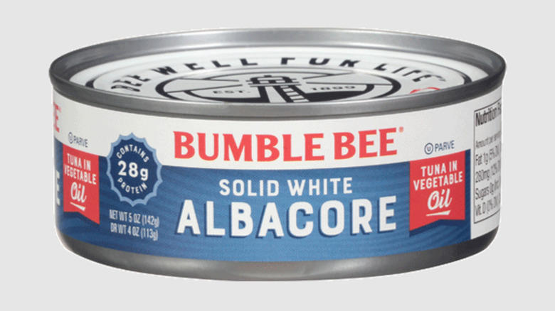Bumble Bee canned tuna Skip: Wild Planet albacore in extra virgin olive oil, Skip: Cento solid white albacore with extra virgin olive oil, Buy: Scout smoked wild albacore tuna in olive oil, Skip: Bumble Bee solid white albacore in vegetable oil, Buy: Genova yellowfin tuna in water with sea salt, Skip: Trader Joe's solid white albacore tuna in extra virgin olive oil, Buy: American Tuna pole-caught wild albacore with salt