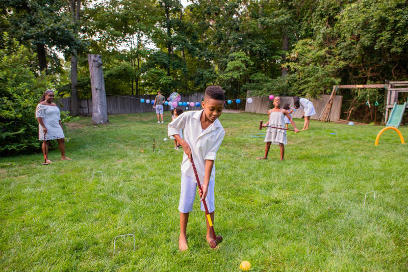 4) Play Lawn Games 1) Create a Scavenger Hunt, 4) Play Lawn Games, 7) Test a New Board Game, 25) Pillow Fight!, 28) Or Play Spin the Bottle — of Nail Polish, 29) Or Skip the Nails and Do a Face Mask, 30) Play 'Murder in the Dark', 33) Play 'Celebrity', 36) Dance Contest!, 37) Go Watch the Sunrise, 38) Pancake Brunch