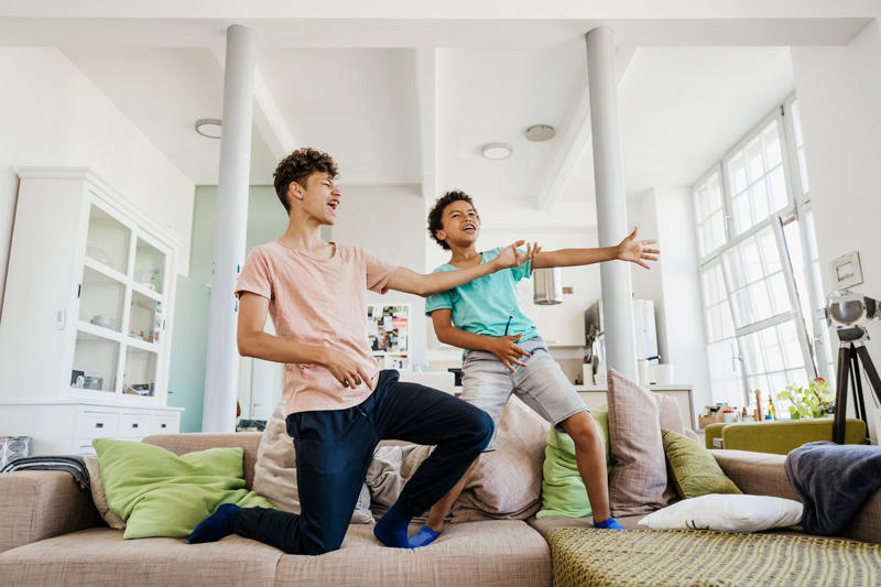 36) Dance Contest! 1) Create a Scavenger Hunt, 4) Play Lawn Games, 7) Test a New Board Game, 25) Pillow Fight!, 28) Or Play Spin the Bottle — of Nail Polish, 29) Or Skip the Nails and Do a Face Mask, 30) Play 'Murder in the Dark', 33) Play 'Celebrity', 36) Dance Contest!, 37) Go Watch the Sunrise, 38) Pancake Brunch