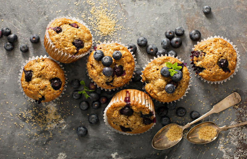 Blueberry muffins Sugary-sweet air fryer treats, Berry crumble, Chocolate fondant, Nectarine galette, Profiteroles, 'Baked' peaches, Strawberry and cream tartlets, Baked pears in honey, S'mores cookies, Cinnamon French toast, Coconut macaroons, Blackened bananas, 'Grilled' pineapple, Banana bread, Amaretti biscuits, Chocolate chip cookies, Oat and raisin bars, Blueberry muffins, Snickerdoodles, Banana chips, Shortbread