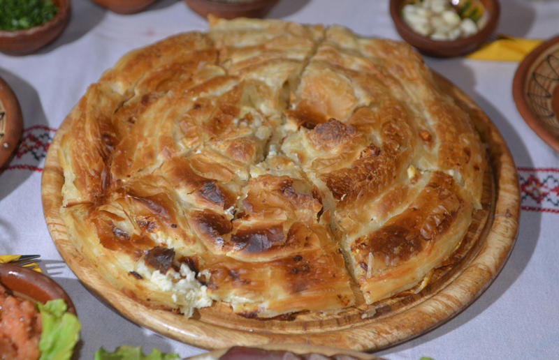 29. Zelnik, Bulgaria and North Macedonia 34. Stargazy pie, England, UK, 33. Borek, various locations, 32. Saskatoon berry pie, Canada, 31. Butter pie, England, UK, 30. Vlaai, Netherlands, 29. Zelnik, Bulgaria and North Macedonia, 28. Egyptian goulash, Egypt, 27. Peach pie, USA, 26. Kreatopita, Greece, 25. Scotch pie, Scotland, UK, 24. Empadão de frango, Brazil, 23. Pepper steak pie, South Africa, 22. Limonnik, Russia, 21. Pork pie, England, UK, 20. Bündner Nusstorte, Switzerland, 19. Penovani khachapuri, Georgia, 18. Empanada gallega, Spain, 17. Steak and Guinness pie, Ireland, 16. Geraardsbergse mattentaart, Belgium, 15. Pâté chaud, Vietnam, 14. Mince pie, various locations, 13. Bacon and egg pie, England, UK and New Zealand, 12. Pastilla, North Africa, 11. Pithivier, France, 10. Pot pie, Canada, UK and USA, 9. Torta pasqualina, Italy, 8. Cherry pie, USA, 7. Coulibiac, France and Russia, 6. Buko pie, Philippines, 5. Tourtière, Canada, 4. Spanakopita, Cyprus and Greece, 3. Steak and kidney pie, UK, 2. Meat pie, Australia and New Zealand