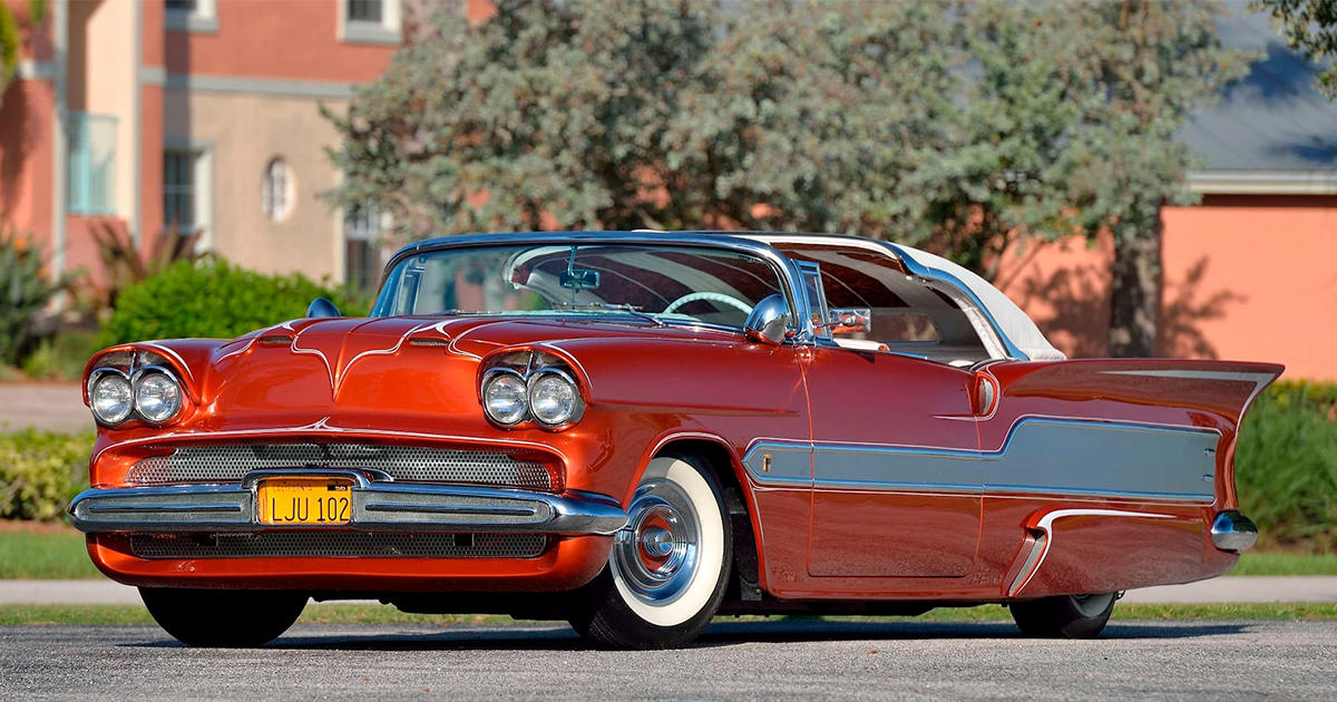Bill Carr’s 1955 Chevrolet “Aztec” (cont’d) All Hail The King Of The Kustomizers, Barris' Ferrari 308 GTS, Barris' Ferrari 308 GTS (cont’d), T Buggy Prototype, T Buggy Prototype (cont’d), Bill Carr’s 1955 Chevrolet “Aztec”, Bill Carr’s 1955 Chevrolet “Aztec” (cont’d), Munster Koach, Munster Koach (cont’d), 1966 Batmobile, 1966 Batmobile (cont’d), Ala Kart, Ala Kart (cont’d), 1998 Mercury Cougar “Woodie” 2050, 1998 Mercury Cougar “Woodie” 2050 (cont’d), The Barrister, The Barrister (cont’d), Bob Nordskog's 1963 "Asteroid" Corvette, Bob Nordskog's 1963 "Asteroid" Corvette (cont’d), Barris’ 1975 SnakePit, Barris’ 1975 SnakePit (cont’d), 1958 Custom Corvette, 1958 Custom Corvette (cont’d), Jurassic Park Tour Vehicles, Jurassic Park Tour Vehicles (cont’d), The Emperor, The Emperor (cont’d), Voxmobile, Voxmobile (cont’d), Kargoyle, Kargoyle (cont’d)
