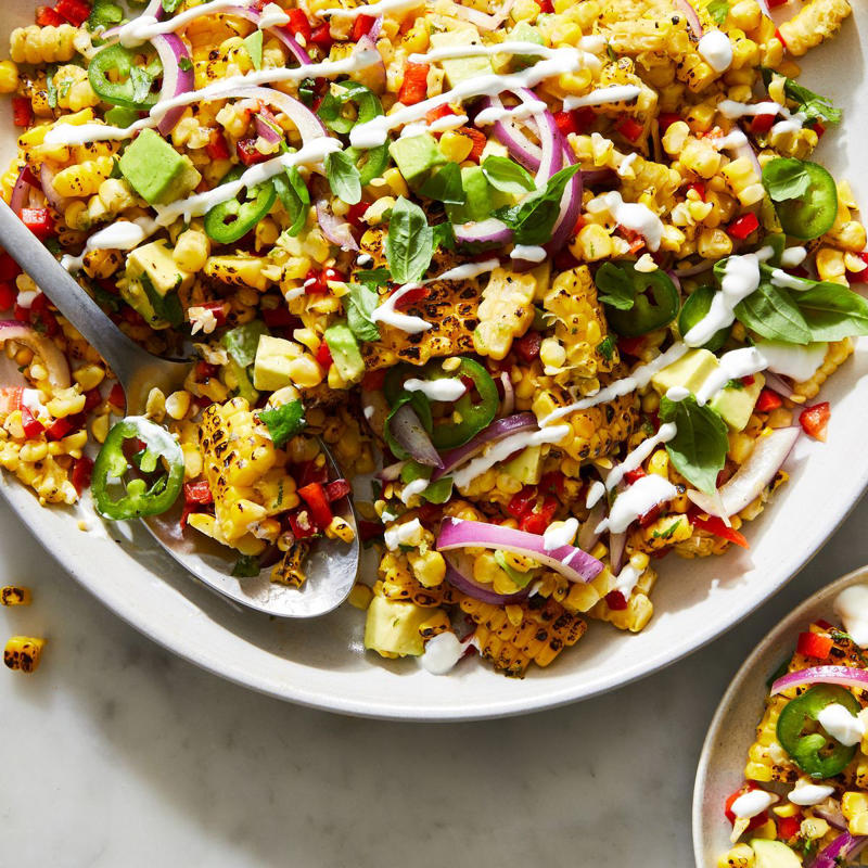 Elote (Mexican Street Corn), Homemade Salsa , Black Bean & Corn Salad, Mexican Rice, Refried Pinto Beans, Mexican Corn Salad, Homemade Flour Tortillas, Instant Pot Black Beans, Mexican Street Corn Pasta Salad, Best-Ever Guacamole, Pickled Red Onions, Pico De Gallo, Best Queso Dip, Avocado Salsa, Corn Tortillas, Fiesta Corn Salad, Salsa Verde, Avocado Tomato Salad, Baked Yuca Fries, Esquites Fritters, Sikil P’ak (Pumpkin Seed Salsa), Queso Fundido, Red Cabbage Slaw, Copycat Chipotle Corn Salsa, Cucumber, Tomato, & Onion Salad, Black Bean Soup, Grilled Corn Salsa, Chayote With Dried Green Chile