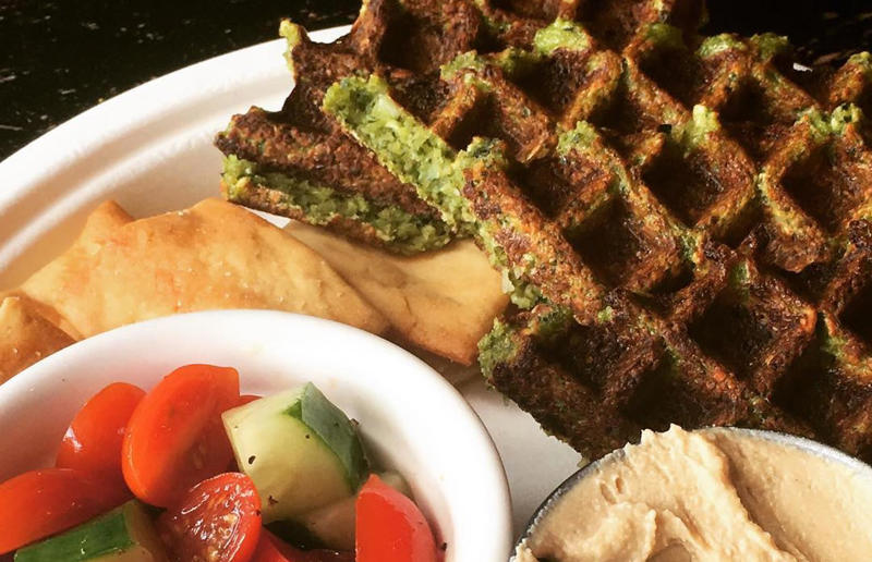 Falafel waffles Wonderful waffles, Pick the right waffle iron for you, Think about ingredients, Aim for lump-free batter, Whisk, but don’t over-whisk, Make the batter in advance, Get the waffle iron hot, Separate your eggs, Add oil for crispy waffles, Don't just use your iron for waffles, Cornbread waffles, Sourdough waffles, Potato rösti waffles, Falafel waffles, Charcoal waffles, Sweet potato waffles, Avocado, asparagus and rocket waffles, Pizza breakfast waffles, Fried chicken and waffles, Parmesan waffles with jammy eggs and asparagus, Waffle Benedict, Waffle sandwiches, Avocado and smoked salmon waffles, Scandi-style waffles, Spinach waffles, Berries and maple syrup, Creamy berry and chocolate waffles, Sour cream waffles, Gluten-free waffles, Chocolate waffles, Vegan waffles, Beyond berries..., Bubble waffles, Pecan praline waffles, Waffle cones