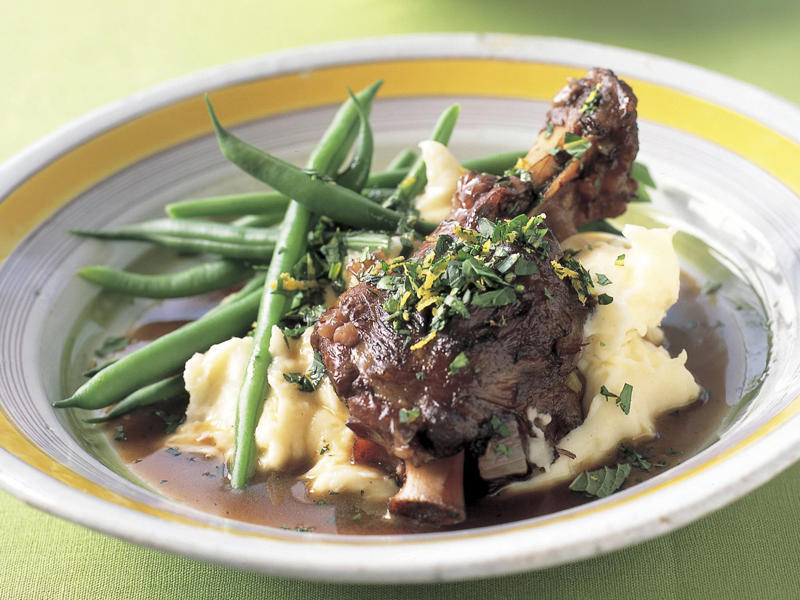 You'll need these…, Spiced lamb shanks with almonds and feta , Lamb shanks massaman , Slow cooker lamb shanks with tomato, chilli and fetta , Lamb shank osso buco , Moroccan lamb shanks with polenta & white beans , Braised lamb shanks with white bean purée , Lamb shanks with risoni and tomato , Maple syrup-glazed lamb shanks , Lamb shank, fennel and vegetable soup , Baked lamb shanks with orzo , Lamb shanks and eggplant stew , Lamb shanks with lentils and pancetta , Lamb shanks with vegetables , Red curry lamb shanks , Oven-braised lamb shanks , Lamb shanks bourguignon , David’s lamb shanks , Lamb shanks in five-spice, tamarind and ginger , Lamb shank and barley soup , Braised lamb shanks with mushroom risotto , Lamb shank & bean ragu , Lemon and ginger lamb shanks with broad beans , Lamb shanks and lentils , Braised lamb shanks with tzatziki and tomato salad , Lamb shank and spinach korma curry , Lamb shank recipe tips, What cooking method is best for lamb shanks?, What to pair with lamb shanks?