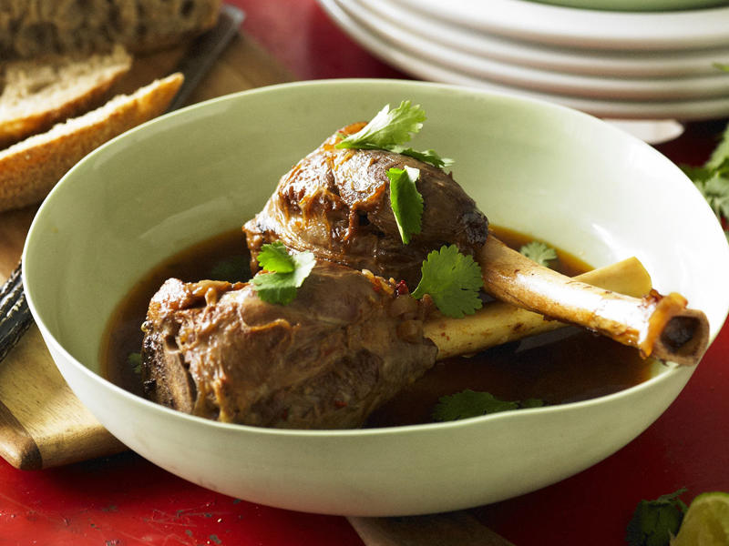 You'll need these…, Spiced lamb shanks with almonds and feta , Lamb shanks massaman , Slow cooker lamb shanks with tomato, chilli and fetta , Lamb shank osso buco , Moroccan lamb shanks with polenta & white beans , Braised lamb shanks with white bean purée , Lamb shanks with risoni and tomato , Maple syrup-glazed lamb shanks , Lamb shank, fennel and vegetable soup , Baked lamb shanks with orzo , Lamb shanks and eggplant stew , Lamb shanks with lentils and pancetta , Lamb shanks with vegetables , Red curry lamb shanks , Oven-braised lamb shanks , Lamb shanks bourguignon , David’s lamb shanks , Lamb shanks in five-spice, tamarind and ginger , Lamb shank and barley soup , Braised lamb shanks with mushroom risotto , Lamb shank & bean ragu , Lemon and ginger lamb shanks with broad beans , Lamb shanks and lentils , Braised lamb shanks with tzatziki and tomato salad , Lamb shank and spinach korma curry , Lamb shank recipe tips, What cooking method is best for lamb shanks?, What to pair with lamb shanks?