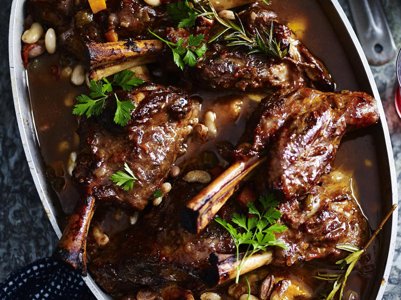 You'll need these…, Spiced lamb shanks with almonds and feta , Lamb shanks massaman , Slow cooker lamb shanks with tomato, chilli and fetta , Lamb shank osso buco , Moroccan lamb shanks with polenta & white beans , Braised lamb shanks with white bean purée , Lamb shanks with risoni and tomato , Maple syrup-glazed lamb shanks , Lamb shank, fennel and vegetable soup , Baked lamb shanks with orzo , Lamb shanks and eggplant stew , Lamb shanks with lentils and pancetta , Lamb shanks with vegetables , Red curry lamb shanks , Oven-braised lamb shanks , Lamb shanks bourguignon , David’s lamb shanks , Lamb shanks in five-spice, tamarind and ginger , Lamb shank and barley soup , Braised lamb shanks with mushroom risotto , Lamb shank & bean ragu , Lemon and ginger lamb shanks with broad beans , Lamb shanks and lentils , Braised lamb shanks with tzatziki and tomato salad , Lamb shank and spinach korma curry , Lamb shank recipe tips, What cooking method is best for lamb shanks?, What to pair with lamb shanks?