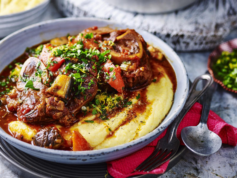 You'll need these…, Spiced lamb shanks with almonds and feta , Lamb shanks massaman , Slow cooker lamb shanks with tomato, chilli and fetta , Lamb shank osso buco , Moroccan lamb shanks with polenta & white beans , Braised lamb shanks with white bean purée , Lamb shanks with risoni and tomato , Maple syrup-glazed lamb shanks , Lamb shank, fennel and vegetable soup , Baked lamb shanks with orzo , Lamb shanks and eggplant stew , Lamb shanks with lentils and pancetta , Lamb shanks with vegetables , Red curry lamb shanks , Oven-braised lamb shanks , Lamb shanks bourguignon , David’s lamb shanks , Lamb shanks in five-spice, tamarind and ginger , Lamb shank and barley soup , Braised lamb shanks with mushroom risotto , Lamb shank & bean ragu , Lemon and ginger lamb shanks with broad beans , Lamb shanks and lentils , Braised lamb shanks with tzatziki and tomato salad , Lamb shank and spinach korma curry , Lamb shank recipe tips, What cooking method is best for lamb shanks?, What to pair with lamb shanks?