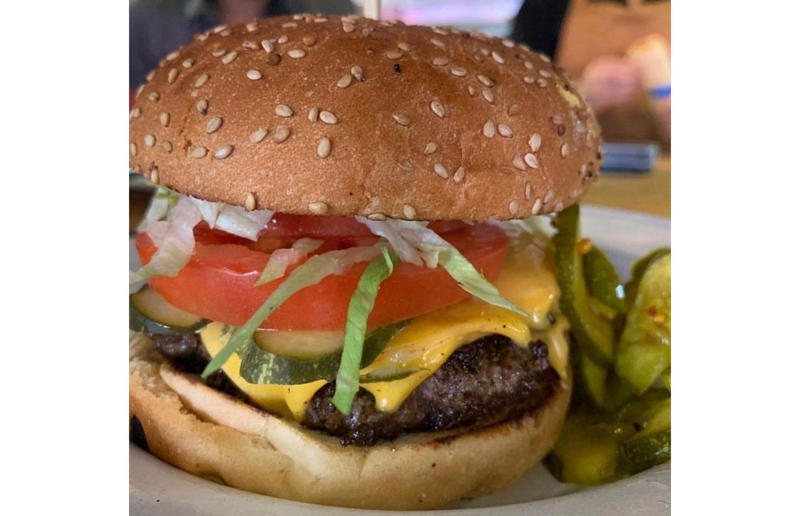 2. Louisiana: Butcher Burger, Cochon Butcher, New Orleans 54. Tennessee: Dyer's Single, Dyer's Burgers, Memphis, 53. Alabama: hamburger, Dub's Burgers, Athens, 52. Connecticut: The Original Burger, Louis' Lunch, New Haven, 51. California: Steakburger, The Apple Pan, Los Angeles, 50. Iowa: hamburger, B-Bops, various locations, 49. Maine: hamburger, Black Cow, Portland, 48. New Jersey: hamburger, White Manna, Hackensack, 47. New Hampshire: hamburger, Gilley’s Diner, Portsmouth, 46. Massachusetts: Hamburg, White Hut, West Springfield, 45. California: hamburger, In-N-Out Burger, various locations, 44. District of Columbia: Farmhouse Burger, Good Stuff Eatery, Georgetown, 43. Mississippi: Slugburger, Latham's Hamburger Inn, New Albany, 42. Utah: Big Ben, Burger Bar, Roy, 41. Wisconsin: hamburger, Sobelman's Pub & Grill, Milwaukee, 40. Wyoming: The Liberty Burger, Liberty Burger, Jackson, 39. Illinois: House-blend prime beef burger, Butcher & The Burger, Chicago, 38. Arizona: The Standard at The Stand Arcadia Burger Shoppe, Phoenix, 37. Colorado: Cricket Burger, The Cherry Cricket, Denver, 36. New York: Luger burger, Peter Luger Steakhouse, New York City, 35. Delaware: FTC, Farmer & the Cow, Wilmington, 34. Minnesota: Jucy Lucy, Matt’s Bar, Minneapolis, 33. Pennsylvania: hamburger, M2O Burgers & Salads, Philadelphia, 32. South Carolina: Classic, Big Gun Burger Shop, Charleston, 31. Idaho: The Classic, Holy Cow!, Nampa, 30. Kansas: House Burger, Dempsey's Burger Pub, Wichita, 29. Missouri: hamburger, Town Topic, Kansas City, 28. Nebraska: The Original, Cheeseburgers, Omaha, 27. New Mexico: Rustic, Rustic On The Green, Albuquerque, 26. Indiana: Smash burger, Workingman’s Friend, Indianapolis, 25. Vermont: Worthy Burger, Worthy Burger, South Royalton and Woodstock, 24. Arkansas: traditional hamburger, Hugo's, Fayetteville, 23. Texas: Tookie's Burger, Tookie's Hamburgers & More, Kemah, 22. Nevada: Plain Jane, Beefy's, Reno, 21. Georgia: Green Truck Classic, Green Truck Pub, Savannah, 20. New York: hamburger, All-American Hamburger Drive-In, Massapequa, 19. North Dakota: Carport, Sickies Garage Burgers & Brews, various locations, 18. Michigan: sliders, Motz’s Burgers, Detroit, 17. Michigan: Ground Round, Miller’s Bar, Dearborn, 16. Florida: hamburger, Mac's Drive-Thru, Gainesville, 15. West Virginia: Oscar, Oscar’s Breakfast, Burgers & Brews, Barboursville, 14. North Carolina: hamburger, Brooks’ Sandwich House, Charlotte, 13. Kentucky: The Purist, Bard's Burgers & Chili, Covington, 12. Maryland: Hamburger, Burger Bros., Towson, 11. Oklahoma: single onion burger, Tucker's Onion Burgers, various locations, 10. Rhode Island: Stanley Burger, Stanley’s Famous Hamburgers, Central Falls, 9. Virginia: Beauvine, Beauvine Burger Concept, Richmond, 8. Oregon: The Original 100, Hwy 101 Burger, Lincoln City, 7. Ohio: hamburger, Kewpee Hamburgers, Lima, 6. Hawaii: hamburger, Kua Aina Sandwich Shop, Haleiwa, 5. Alaska: The Burger Stop, Tommy's Burger Stop, Anchorage, 4. Montana: Hamburger, The Burger Drive, Billings, 3. Washington: Seattle Classic, Von's 1000 Spirits, Seattle, 2. Louisiana: Butcher Burger, Cochon Butcher, New Orleans