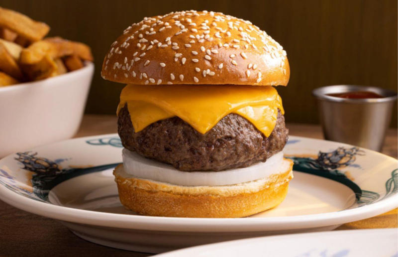 36. New York: Luger burger, Peter Luger Steakhouse, New York City 54. Tennessee: Dyer's Single, Dyer's Burgers, Memphis, 53. Alabama: hamburger, Dub's Burgers, Athens, 52. Connecticut: The Original Burger, Louis' Lunch, New Haven, 51. California: Steakburger, The Apple Pan, Los Angeles, 50. Iowa: hamburger, B-Bops, various locations, 49. Maine: hamburger, Black Cow, Portland, 48. New Jersey: hamburger, White Manna, Hackensack, 47. New Hampshire: hamburger, Gilley’s Diner, Portsmouth, 46. Massachusetts: Hamburg, White Hut, West Springfield, 45. California: hamburger, In-N-Out Burger, various locations, 44. District of Columbia: Farmhouse Burger, Good Stuff Eatery, Georgetown, 43. Mississippi: Slugburger, Latham's Hamburger Inn, New Albany, 42. Utah: Big Ben, Burger Bar, Roy, 41. Wisconsin: hamburger, Sobelman's Pub & Grill, Milwaukee, 40. Wyoming: The Liberty Burger, Liberty Burger, Jackson, 39. Illinois: House-blend prime beef burger, Butcher & The Burger, Chicago, 38. Arizona: The Standard at The Stand Arcadia Burger Shoppe, Phoenix, 37. Colorado: Cricket Burger, The Cherry Cricket, Denver, 36. New York: Luger burger, Peter Luger Steakhouse, New York City, 35. Delaware: FTC, Farmer & the Cow, Wilmington, 34. Minnesota: Jucy Lucy, Matt’s Bar, Minneapolis, 33. Pennsylvania: hamburger, M2O Burgers & Salads, Philadelphia, 32. South Carolina: Classic, Big Gun Burger Shop, Charleston, 31. Idaho: The Classic, Holy Cow!, Nampa, 30. Kansas: House Burger, Dempsey's Burger Pub, Wichita, 29. Missouri: hamburger, Town Topic, Kansas City, 28. Nebraska: The Original, Cheeseburgers, Omaha, 27. New Mexico: Rustic, Rustic On The Green, Albuquerque, 26. Indiana: Smash burger, Workingman’s Friend, Indianapolis, 25. Vermont: Worthy Burger, Worthy Burger, South Royalton and Woodstock, 24. Arkansas: traditional hamburger, Hugo's, Fayetteville, 23. Texas: Tookie's Burger, Tookie's Hamburgers & More, Kemah, 22. Nevada: Plain Jane, Beefy's, Reno, 21. Georgia: Green Truck Classic, Green Truck Pub, Savannah, 20. New York: hamburger, All-American Hamburger Drive-In, Massapequa, 19. North Dakota: Carport, Sickies Garage Burgers & Brews, various locations, 18. Michigan: sliders, Motz’s Burgers, Detroit, 17. Michigan: Ground Round, Miller’s Bar, Dearborn, 16. Florida: hamburger, Mac's Drive-Thru, Gainesville, 15. West Virginia: Oscar, Oscar’s Breakfast, Burgers & Brews, Barboursville, 14. North Carolina: hamburger, Brooks’ Sandwich House, Charlotte, 13. Kentucky: The Purist, Bard's Burgers & Chili, Covington, 12. Maryland: Hamburger, Burger Bros., Towson, 11. Oklahoma: single onion burger, Tucker's Onion Burgers, various locations, 10. Rhode Island: Stanley Burger, Stanley’s Famous Hamburgers, Central Falls, 9. Virginia: Beauvine, Beauvine Burger Concept, Richmond, 8. Oregon: The Original 100, Hwy 101 Burger, Lincoln City, 7. Ohio: hamburger, Kewpee Hamburgers, Lima, 6. Hawaii: hamburger, Kua Aina Sandwich Shop, Haleiwa, 5. Alaska: The Burger Stop, Tommy's Burger Stop, Anchorage, 4. Montana: Hamburger, The Burger Drive, Billings, 3. Washington: Seattle Classic, Von's 1000 Spirits, Seattle, 2. Louisiana: Butcher Burger, Cochon Butcher, New Orleans