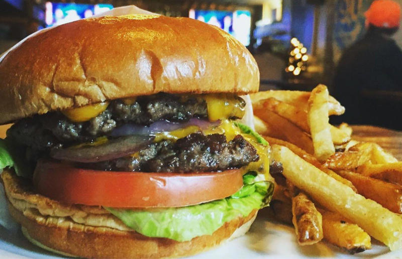 30. Kansas: House Burger, Dempsey's Burger Pub, Wichita 54. Tennessee: Dyer's Single, Dyer's Burgers, Memphis, 53. Alabama: hamburger, Dub's Burgers, Athens, 52. Connecticut: The Original Burger, Louis' Lunch, New Haven, 51. California: Steakburger, The Apple Pan, Los Angeles, 50. Iowa: hamburger, B-Bops, various locations, 49. Maine: hamburger, Black Cow, Portland, 48. New Jersey: hamburger, White Manna, Hackensack, 47. New Hampshire: hamburger, Gilley’s Diner, Portsmouth, 46. Massachusetts: Hamburg, White Hut, West Springfield, 45. California: hamburger, In-N-Out Burger, various locations, 44. District of Columbia: Farmhouse Burger, Good Stuff Eatery, Georgetown, 43. Mississippi: Slugburger, Latham's Hamburger Inn, New Albany, 42. Utah: Big Ben, Burger Bar, Roy, 41. Wisconsin: hamburger, Sobelman's Pub & Grill, Milwaukee, 40. Wyoming: The Liberty Burger, Liberty Burger, Jackson, 39. Illinois: House-blend prime beef burger, Butcher & The Burger, Chicago, 38. Arizona: The Standard at The Stand Arcadia Burger Shoppe, Phoenix, 37. Colorado: Cricket Burger, The Cherry Cricket, Denver, 36. New York: Luger burger, Peter Luger Steakhouse, New York City, 35. Delaware: FTC, Farmer & the Cow, Wilmington, 34. Minnesota: Jucy Lucy, Matt’s Bar, Minneapolis, 33. Pennsylvania: hamburger, M2O Burgers & Salads, Philadelphia, 32. South Carolina: Classic, Big Gun Burger Shop, Charleston, 31. Idaho: The Classic, Holy Cow!, Nampa, 30. Kansas: House Burger, Dempsey's Burger Pub, Wichita, 29. Missouri: hamburger, Town Topic, Kansas City, 28. Nebraska: The Original, Cheeseburgers, Omaha, 27. New Mexico: Rustic, Rustic On The Green, Albuquerque, 26. Indiana: Smash burger, Workingman’s Friend, Indianapolis, 25. Vermont: Worthy Burger, Worthy Burger, South Royalton and Woodstock, 24. Arkansas: traditional hamburger, Hugo's, Fayetteville, 23. Texas: Tookie's Burger, Tookie's Hamburgers & More, Kemah, 22. Nevada: Plain Jane, Beefy's, Reno, 21. Georgia: Green Truck Classic, Green Truck Pub, Savannah, 20. New York: hamburger, All-American Hamburger Drive-In, Massapequa, 19. North Dakota: Carport, Sickies Garage Burgers & Brews, various locations, 18. Michigan: sliders, Motz’s Burgers, Detroit, 17. Michigan: Ground Round, Miller’s Bar, Dearborn, 16. Florida: hamburger, Mac's Drive-Thru, Gainesville, 15. West Virginia: Oscar, Oscar’s Breakfast, Burgers & Brews, Barboursville, 14. North Carolina: hamburger, Brooks’ Sandwich House, Charlotte, 13. Kentucky: The Purist, Bard's Burgers & Chili, Covington, 12. Maryland: Hamburger, Burger Bros., Towson, 11. Oklahoma: single onion burger, Tucker's Onion Burgers, various locations, 10. Rhode Island: Stanley Burger, Stanley’s Famous Hamburgers, Central Falls, 9. Virginia: Beauvine, Beauvine Burger Concept, Richmond, 8. Oregon: The Original 100, Hwy 101 Burger, Lincoln City, 7. Ohio: hamburger, Kewpee Hamburgers, Lima, 6. Hawaii: hamburger, Kua Aina Sandwich Shop, Haleiwa, 5. Alaska: The Burger Stop, Tommy's Burger Stop, Anchorage, 4. Montana: Hamburger, The Burger Drive, Billings, 3. Washington: Seattle Classic, Von's 1000 Spirits, Seattle, 2. Louisiana: Butcher Burger, Cochon Butcher, New Orleans