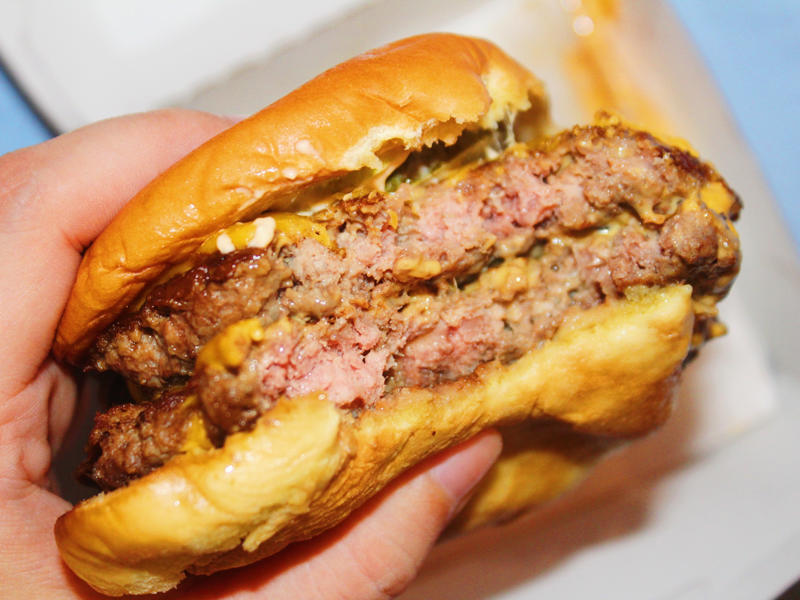 Biting into the Shake Shack burger was a little overwhelming, in my opinion. Shake Shack's double cheeseburger, my least favorite, was particularly large., I also tried the McDonald's Double Quarter Pounder with cheese., I would order this burger again., The third-best burger I tried was Wendy's Dave's Triple., My second-favorite burger was the new Big Arch burger from McDonald's.
