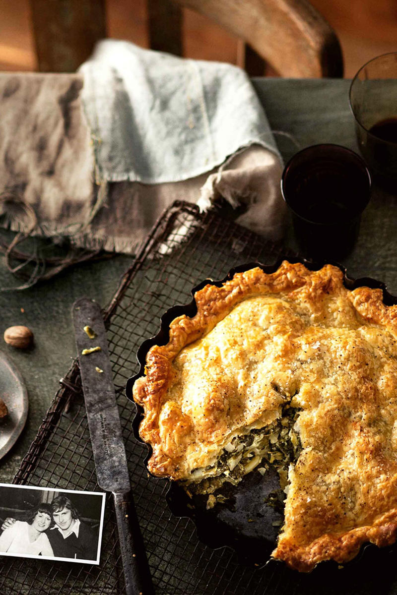 17 warming winter baking recipes to try this season, Maggie Beer’s beef meat pie with sour cream pastry , Pear sponge pudding with caramel sauce , Classic country chicken pie , Mandarin cake with mascarpone , Classic bacon and egg pie , Chocolate and raspberry pudding , Timpana: traditional Maltese pasta pie , Espresso choc date pudding , Wholemeal date scones , Scandi-style whole baked apples , Family-sized cheese and spinach pie , Cinnamon sponge cake , Apple and blackcurrant pie , Mini vegie pasties , Potato-topped chicken, leek and cheddar pie , Leek and gorgonzola tart , Rhubarb apple crumble