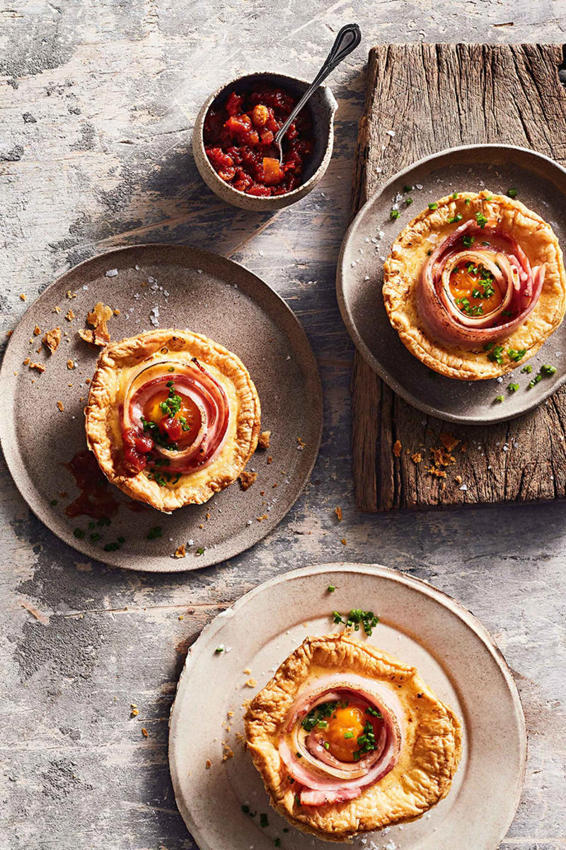 17 warming winter baking recipes to try this season, Maggie Beer’s beef meat pie with sour cream pastry , Pear sponge pudding with caramel sauce , Classic country chicken pie , Mandarin cake with mascarpone , Classic bacon and egg pie , Chocolate and raspberry pudding , Timpana: traditional Maltese pasta pie , Espresso choc date pudding , Wholemeal date scones , Scandi-style whole baked apples , Family-sized cheese and spinach pie , Cinnamon sponge cake , Apple and blackcurrant pie , Mini vegie pasties , Potato-topped chicken, leek and cheddar pie , Leek and gorgonzola tart , Rhubarb apple crumble
