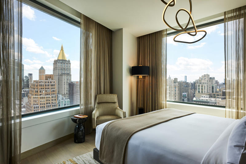 The Manner, The Surrey, a Corinthia Hotel, W New York-Union Square, The Ned NoMad, Crosby Street Hotel, The Ritz-Carlton New York, NoMad, The Carlyle, A Rosewood Hotel, Fouquet's New York, Park Hyatt New York, The Wall Street Hotel, Pendry Manhattan West, The Mercer, Hotel Chelsea, The Bowery Hotel, The Mark, The Fifth Avenue Hotel, Ace Hotel Brooklyn, The Lowell, ModernHaus Soho, Warren Street Hotel, Aman New York, The Langham, New York, Fifth Avenue, Freehand New York, Baccarat Hotel New York, Gansevoort Meatpacking NYC, Soho House New York, The Hoxton Williamsburg, The New York Edition, The Ludlow, 1 Hotel Brooklyn Bridge, The St. Regis New York, The Beekman, A Thompson Hotel, 33 Hotel, New York City, Seaport, The Pierre, A Taj Hotel, The Whitby Hotel, Casa Cipriani, Wythe Hotel, AKA Central Park, The Marlton Hotel