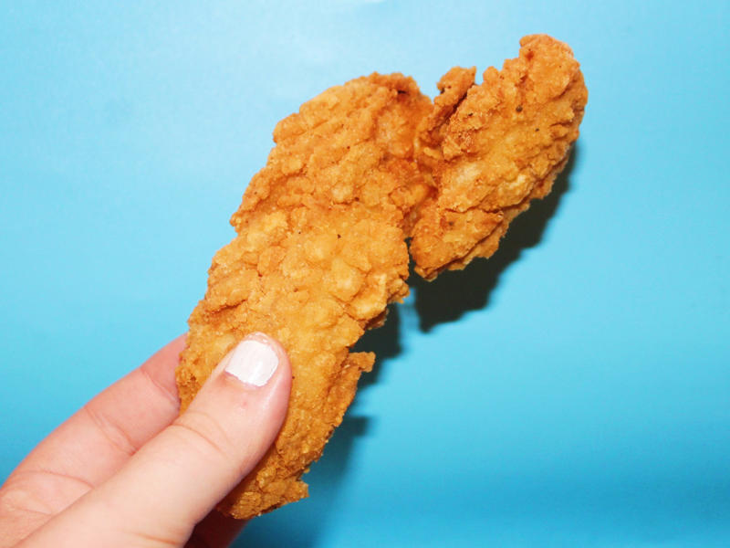 The chicken tenders were crispy on the outside. The chicken tenders were large and perfectly fried., The chicken tenders were crispy on the outside., However, there wasn't an abundance of chicken meat inside., Smashburger's chicken tenders were just slightly too fried for my liking., The chicken tenders, overall, tasted dry, even when paired with sauce., Next up were the crispy chicken tenders from Sonic Drive-In., The chicken tenders were evenly fried but on the thinner side., My ninth favorite chicken tenders came from Popeyes., The chicken tenders from Popeyes were crispy, flaky, and crunchy., The meat inside was flaky and moist as well., I thought the chicken tenders from Bojangles were flavorful and super crispy., I thought the chicken tenders were a good size., McDonald's just launched its new McCrispy Strips., The breading was relatively thin, but very crispy., The chicken strips packed a lot of flavor., Chick-fil-A's chicken tenders were perfectly crispy and juicy., The chicken tenders were nicely fried but still juicy on the inside., Wingstop's chicken tenders came in third place., The chicken tenders were large and well-breaded., These tenders were filled with real chicken., My second favorite chicken tenders came from Zaxby's., The chicken tenders were super crispy.