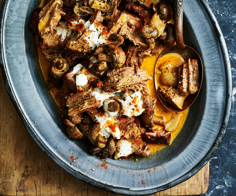 Best cuts of meat for the slow cooker, Can you use dried beans in a slow cooker?, Tips for freezing, Slow cooker chicken noodle soup , Slow cooker beef ramen with shiitake mushrooms , Slow-cooker coconut pumpkin soup , Slow cooker curried lentil and tomato soup , Slow cooker tomato soup with basil dumplings , Slow-cooker chicken hot and sour soup , Slow-cooker lamb with kale and pomegranate , Slow-cooker spicy upside down pineapple chicken , Shepherd’s pie in the slow cooker , Slow cooker potato bake , Deep-pan pepperoni pizza , Slow-cooker lamb kleftiko with potatoes , Slow cooker biryani , Slow cooker Greek ‘sausages’ with olives and risoni , How to make classic chocolate brownies in your slow cooker , Slow cooker five ingredient cottage pie , Slow cooker five ingredient pecan pie , How to make passata in your slow cooker , Slow cooker pineapple coconut cake , Slow cooker whole chicken with a peri peri marinade , Slow cooker Hainanese-style chicken , Slow-cooker lamb cassoulet , Slow-cooker beer and thyme beef cheeks , Slow cooker veal rolls (involtini) with prosciutto and sage , Slow-cooker chicken tikka masala , Slow cooker caramel pork with crispy crackling , Slow cooker pulled pork , Slow cooker honey soy lamb chops , Slow-cooker lamb madras , Slow-cooker red pork curry , Slow-cooker lamb & eggplant curry , Slow-cooker pork and lemongrass curry , Slow-cooker cashew and cauliflower curry , Slow cooker chickpea and sweet potato curry , Slow cooker butter chicken , Slow cooker Greek lamb stifado , Slow-cooker massaman beef curry , Slow cooker pork and fennel meatball pasta , Slow-cooker beef stroganoff , Slow-cooker beef cheeks in pedro ximénez , Slow cooker beef soup with chickpea & chorizo , Slow cooker lamb shanks with tomato, chilli and fetta , Creamy rice pudding with cinnamon sugar , Slow-cooker five-ingredient berry cobbler , Sticky date and fig steamed pudding