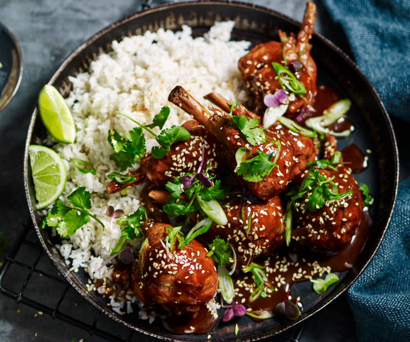 Delicious chicken drumstick recipes to try this week,          Barbecued tandoori chicken with cucumber &amp; avocado salad      ,          Slow cooker butter chicken      ,          One-pot apricot chicken with creamy rice      ,          Chicken tray bake with rhubarb, capsicum and chilli      ,          Citrus chicken drumsticks with chilli salt      ,          Chicken satay drumsticks with noodle salad      ,          Honey and soy drumsticks with easy fried rice      ,          Masala chicken drumsticks      ,          Jerk-spiced chicken drumsticks      ,          Tandoori chicken drumsticks      , An easy way to marinate chicken drumsticks