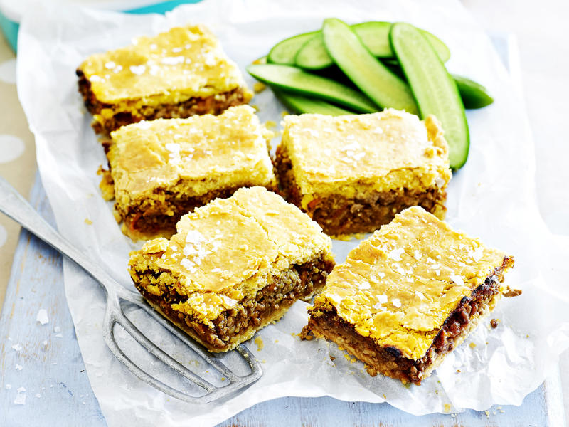          Easy beef stroganoff      ,          One pan layered burrito bake      ,          Greek meatballs with fetta, oregano and risoni      ,          Chilli con carne      ,          Two ways with Parmigiana-style mince      ,          Julie Goodwin’s pastitsio      ,          How to make a classic beef chow mein at home      ,          Curried mince with cabbage and rice      ,          Beef rissoles and mash      ,          Classic meatloaf      ,          Savoury beef mince slice      ,          Potato and mince bake      ,          Beef and pea hand pies      ,          Eggplant bolognese bake      ,          Beef and ricotta lasagne      ,          Savoury mince pie      ,          Indian rice pilaf with spiced beef      ,          Beef, mushroom and udon stir-fry      ,          Beef mince nachos      ,          Beef larb      ,          Chilli garlic mince with snake beans      ,          Spicy beef pilaf      ,          Sweet and sour beef mince with vegetables      ,          Beef and mushroom pies      ,          Beef in black bean sauce with rice noodles      , How to make our one pot beef stroganoff (video)
