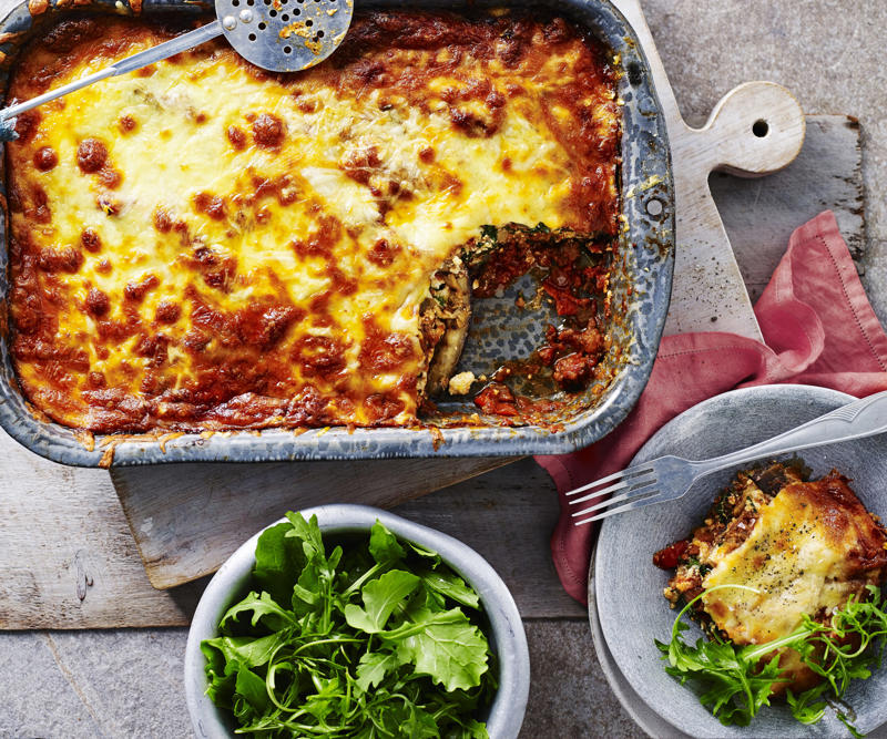          Easy beef stroganoff      ,          One pan layered burrito bake      ,          Greek meatballs with fetta, oregano and risoni      ,          Chilli con carne      ,          Two ways with Parmigiana-style mince      ,          Julie Goodwin’s pastitsio      ,          How to make a classic beef chow mein at home      ,          Curried mince with cabbage and rice      ,          Beef rissoles and mash      ,          Classic meatloaf      ,          Savoury beef mince slice      ,          Potato and mince bake      ,          Beef and pea hand pies      ,          Eggplant bolognese bake      ,          Beef and ricotta lasagne      ,          Savoury mince pie      ,          Indian rice pilaf with spiced beef      ,          Beef, mushroom and udon stir-fry      ,          Beef mince nachos      ,          Beef larb      ,          Chilli garlic mince with snake beans      ,          Spicy beef pilaf      ,          Sweet and sour beef mince with vegetables      ,          Beef and mushroom pies      ,          Beef in black bean sauce with rice noodles      , How to make our one pot beef stroganoff (video)