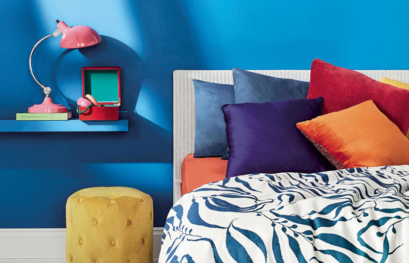 Now: primary colours These interior design trends are back with a bang, Then: wall sconces, Then: metal frame beds, Then: dried flowers, Then: checkerboard flooring, Now: checkerboard flooring, Then: textured surfaces, Then: pink bathrooms, Then: Art Deco style, Then: 70s palettes, Then: sink skirts, Then: corner sofas, Then: exposed brick, Then: fringing, Now: fringing, Then: primary colours, Now: primary colours, Then: wicker furniture, Then: dark kitchens, Then: wood cladding, Then: colourful kitchen appliances, Now: colourful kitchen appliances, Then: succulents and cacti, Now: succulents and cacti, Then: square tiles, Then: macrame, Now: macrame, Then: decorative tiles, Then: vinyl record players, Now: vinyl record players, Then: blousy florals, Then: pink kitchens, Then: maximalism, Then: gingham