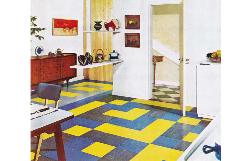 Then: primary colours These interior design trends are back with a bang, Then: wall sconces, Then: metal frame beds, Then: dried flowers, Then: checkerboard flooring, Now: checkerboard flooring, Then: textured surfaces, Then: pink bathrooms, Then: Art Deco style, Then: 70s palettes, Then: sink skirts, Then: corner sofas, Then: exposed brick, Then: fringing, Now: fringing, Then: primary colours, Now: primary colours, Then: wicker furniture, Then: dark kitchens, Then: wood cladding, Then: colourful kitchen appliances, Now: colourful kitchen appliances, Then: succulents and cacti, Now: succulents and cacti, Then: square tiles, Then: macrame, Now: macrame, Then: decorative tiles, Then: vinyl record players, Now: vinyl record players, Then: blousy florals, Then: pink kitchens, Then: maximalism, Then: gingham