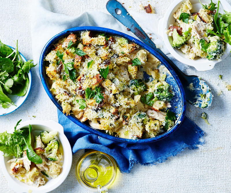 Julie Goodwin’s chicken & leek pie with potato bake topping , Julie Goodwin’s Cape Malay curry chicken , Air fryer chicken skewers with roast vegetables , Julie Goodwin’s spiced chicken with brown rice & cauliflower , Julie Goodwin’s chicken stroganoff , Yoghurt marinated chicken with plum & chickpea salad , Chicken and leek pie , Julie Goodwin’s Spanish chicken , Prosciutto wrapped chicken with tomato salsa , One pot chicken and rice , Chicken & potato salad with zesty yogurt dressing , Panko crumbed chicken schnitzel with apple slaw , Chicken carbonara pasta bake , Yellow chicken curry , Chicken and vegetable soup with parmesan croutons , Slow cooker whole chicken with a peri peri marinade , Easy chicken and corn soup , Slow cooker Hainanese-style chicken , Chicken fricassee with mushroom and leek , Slow-cooker chicken tikka masala , Five ingredient dukkah chicken with haloumi and peach salad , Classic roast chicken with gravy , Portuguese piri piri chicken , One-pot apricot chicken with creamy rice , Chilli chicken with B.L.A.T. salad , Butter chicken hand pies , Roasted sumac chicken with baby vegetables , Easy one-pan roast chicken breasts with vegies , Slow cooker chicken pho (Pho Ga) , Chicken and broccoli bake with pangrattato topping , Chicken yakitori , Chicken donburi , Spiced chicken pizza , Slow cooker chicken and corn chowder , Chicken skewers with peach caprese salad , Moroccan-spiced chicken casserole , Chicken and sage tray bake , Chicken burger with avocado and bacon , Curried chicken pie , Zingy butter chicken curry , Curried chicken pies , Southern fried chicken with buttermilk mash and gravy