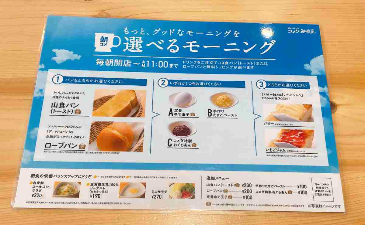 コメダ珈琲店「モーニング」は何時まで？ 無料メニューの詳細は？, コメダ珈琲店「モーニング」の裏ワザメニュー、ハニートーストが絶品！, コメダ珈琲店「モーニング」は他のアレンジメニューもおすすめ！, コメダ珈琲店の「モーニング」は土日でも食べられる？, コメダ珈琲店の「モーニング」は提供上限があるってホント？