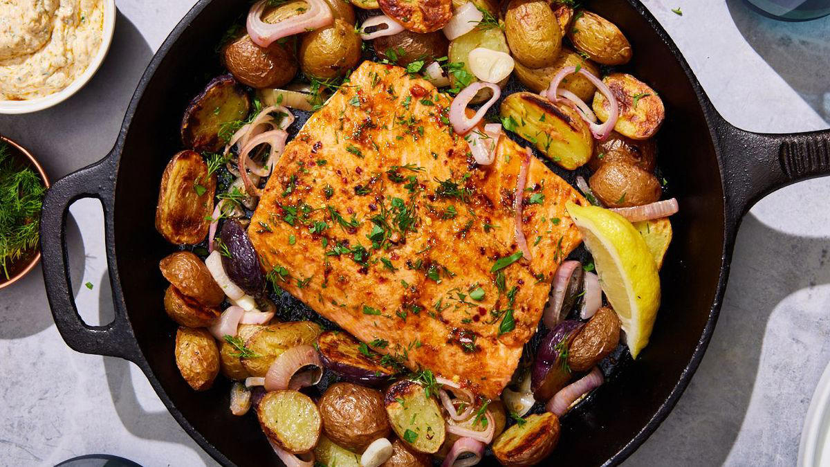 Brown Sugar Salmon, One-Pot Baked Risotto With Blistered Tomatoes & Burrata, Sheet-Pan Roasted Red Onion Chicken, Lunch Lady Sheet-Pan Pizza, Stuffed Peppers, Harvest Caesar Salad, Chicken Quesadillas, Dirty Martini Steak Frites, Creamy Butternut Squash Orzo, Smash Burger Tacos, Steak With Bourbon Garlic Cream Sauce, Black Bean Sweet Potato Taco Skillet, Veggie Burgers, Pad See Ew, Chicken Fajita Casserole, Cauliflower Tacos, Sesame Tofu & Broccoli, BBQ Sheet-Pan Chicken, Cobb Salad, Bánh Mì Turkey Burgers, Sheet-Pan Roasted Halloumi & Broccolini, Creamy Peanut-Lime Chicken With Noodles, Mediterranean Pizza, Burger Bowls, Summer Roll Bowl, Marry Me Chicken, BBQ Chicken Skillet Pizza, Creamy Sun-Dried Tomato Salmon & Orzo, Chicken Tacos, Surf 'n' Turf Foil Packs, Mediterranean Stuffed Meatballs, Lobster Ravioli, Sheet-Pan Tikka Masala, Ground Beef Stir-Fry Teriyaki Bowls, Baked Salmon, Creamy Feta & Tomato Chicken, Vegetable Curry, Detroit-Style Pizza, Tequila-Lime Chicken Thighs, Coconut Chickpea & Sweet Potato Curry, Carnitas, Taco Gnocchi Bake, Sushi Bake, Sushi Bowls, Steak & Potato Skillet, Perfect Chicken Alfredo, Coconut Braised Cabbage, Miso Salmon & Farro Bowl, Chicken Broccoli Alfredo Pizza, Enchilada Stuffed Shells, Cabbage Parmesan, Sheet-Pan Garlicky Shrimp & Veggies, Thai-Inspired Basil Beef Bowls, Peruvian-Style Chicken With Green Sauce, Buffalo Chicken Parm, One-Pan Tuna Pasta, Za'atar Sheet Pan Chicken, Pizza Orzo, Baked Feta Pasta, Pad Thai, Creamy Tomato Vegan Pasta, Cacio E Pepe, Thai-Style Red Curry Meatballs, Air Fryer Beef & Broccoli, Brie Spaghetti, Green Chile Chicken Skillet Enchiladas, Feta & Herb-Crusted Salmon, Orange Chicken, Sheet-Pan Harissa Chicken & Sweet Potatoes, Linguine With Clams, Dragon Roll, Butter Chicken, Cheesy Chorizo, Chickpea & Crispy Rice Skillet, Roasted Red Pepper Shrimp Linguine, One-Pan Greek Chicken Drumsticks, Garlic-Parm Gnocchi, Extra Lemony Seitan Piccata, Salmon & Potato Skillet, Caprese Chicken & Polenta Bake, Coconut Curry Salmon