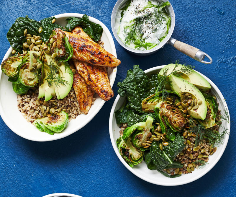          Julie Goodwin’s spiced chicken with brown rice &amp; cauliflower      ,          One pot chicken and rice      ,          Julie Goodwin’s char siu chicken with egg fried rice      ,          One-pan chicken rice with coconut      ,          One-pot apricot chicken with creamy rice      ,          Chicken rice and mega greens mega bowl with tzatziki      ,          Grilled Portuguese chicken and rice      ,          Korean-style barbecued chicken rice      ,          Sticky Thai chicken with coconut rice      ,          Smoked chicken rice salad with curried mango dressing      ,          Chicken korma rice      ,          Spicy chicken fried rice      ,          Teriyaki chicken rice burger      ,          Oven-baked risotto with chicken, rocket and tomato      ,          Chilli fried rice with chicken and broccolini      ,          Chicken and egg on rice      ,          Chinese chicken fried rice      ,          Chicken, lemongrass and rice soup      ,          White cooked chicken with ginger rice      ,          Five-spice chicken with brown rice      ,          Sweet chilli chicken with rice      