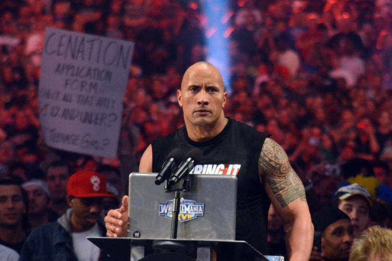 Dwayne Johnson 19. Big Show, 18. Batista, 17. The Rock, 16. Trish Stratus, 15. Randy Orton, 14. CM Punk, 13. Roman Reigns, 12. Ric Flair, 10. Goldberg, 9. John Cena, 8. Shane McMahon, 7. Dean Ambrose, 6. Daniel Bryan, 5. The Miz, 4. The Ultimate Warrior, 3. Brock Lesnar, 2. Andre the Giant