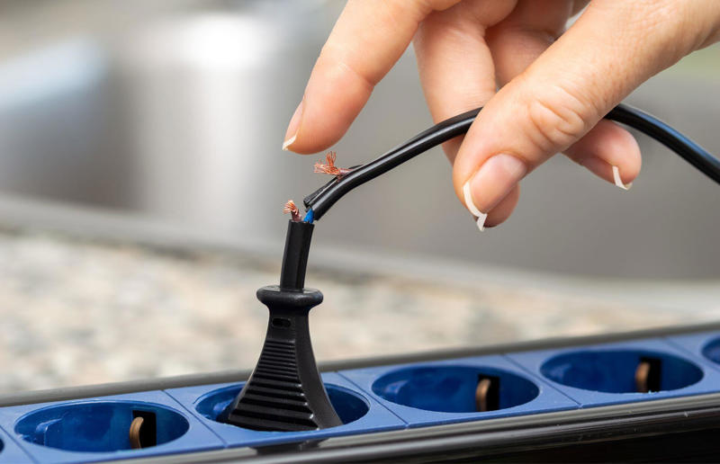 5. Touching electrical appliances with wet hands 37. Pouring hot liquids into cold glassware, 36. Not rotating store cupboard items, 35. Overcrowding the refrigerator, 34. Microwaving liquids for too long, 33. Lining the bottom of the oven with aluminium foil, 32. Leaving plates or cookware on unstable surfaces, 31. Using glassware on the stove, 30. Not securing cutting boards or mixing bowls, 29. Never checking the refrigerator temperature, 28. Using plastic containers in the microwave, 27. Using the same utensil for everything, 26. Not using the oven extractor fan, 25. Letting your pets roam the kitchen while you cook, 24. Storing heavy items on high shelves, 23. Not storing leftover food correctly, 22. Overheating non-stick cookware, 21. Using damaged non-stick cookware, 20. Going barefoot while cooking, 19. Storing raw meat and ready-to-eat food together, 18. Not storing knives properly, 17. Thawing meat at room temperature, 16. Not cleaning the oven extractor hood filter, 15. Not washing your hands, 14. Using knives carelessly, 13. Stacking dishwashers incorrectly, 12. Using one towel for everything, 11. Washing raw meat in the sink, 10. Storing cleaning products near food, 9. Not separating raw meat from ready-to-eat foods, 8. Using appliances incorrectly, 7. Getting distracted when cooking, 6. Using wet or damaged oven gloves and towels, 5. Touching electrical appliances with wet hands, 4. Wearing loose clothing when cooking, 3. Leaving the stove unattended, 2. Pouring water over a grease fire