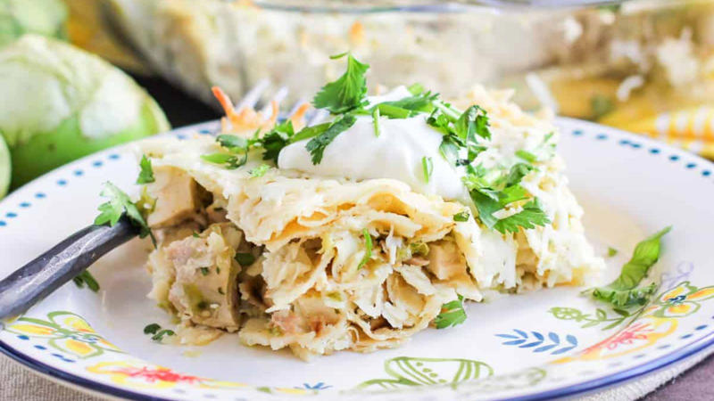 BAKED TORTILLA CHICKEN TENDERS, Salsa Verde Chicken Stacked Enchiladas, Chicken Zucchini Casserole, Crock Pot Apple Balsamic Chicken