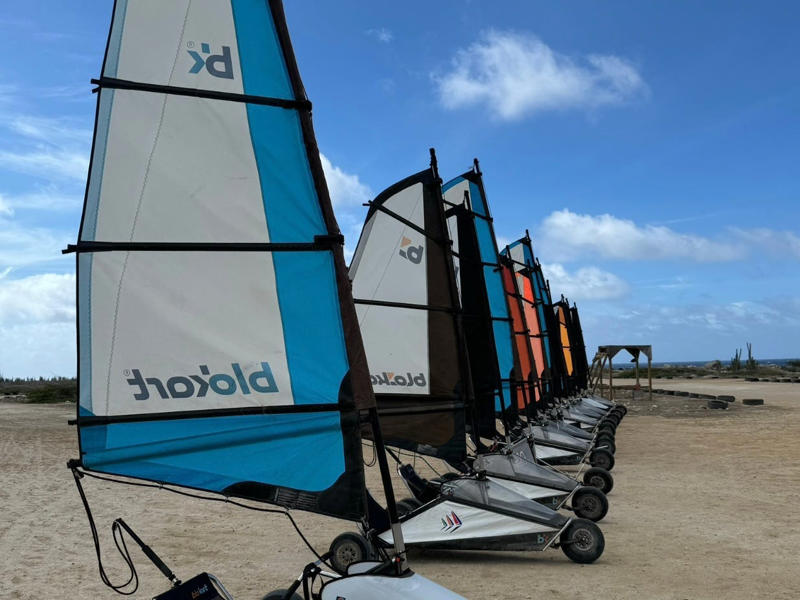 I enjoyed land sailing in Bonaire.