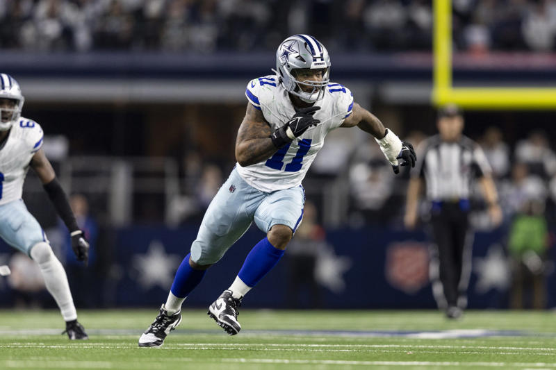 12: Josh Hines-Allen, 10: Danielle Hunter, 9: Jared Verse, 8: Will Anderson Jr., 7: Aidan Hutchinson, 6: Maxx Crosby, 5: Trey Hendrickson, 3: Nick Bosa, 2: Micah Parsons, 1: Myles Garrett
