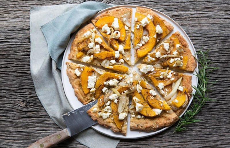 Butternut squash and feta pizza Speedy suppers, Homemade pitta nachos with crispy lamb and salad, Sticky honey and ginger chicken, Fish finger sandwich, Butternut squash and feta pizza, Speedy chicken broth, Teriyaki steak and asparagus, Huevos rancheros, Prawn, chorizo and basil linguine, Cheese, ham and fig crêpes, Steak with peppercorn sauce, Caesar salad, Mussels rassa, Cheeseburgers, Grilled king prawns with chermoula, Loaded jacket potatoes, Easy macaroni cheese, Lamb and chorizo burger, Apple and turkey quesadillas, Spiced beef skewers, Yakisoba, Thai spiced fish cakes, Chinese crispy pork, Falafel sandwich, Prawn tacos, Grilled vegetable salad, Crab spaghetti, Potato, courgette and goats’ cheese frittata, Haddock in cheese sauce, Sausages with cannellini mash, Croque madame