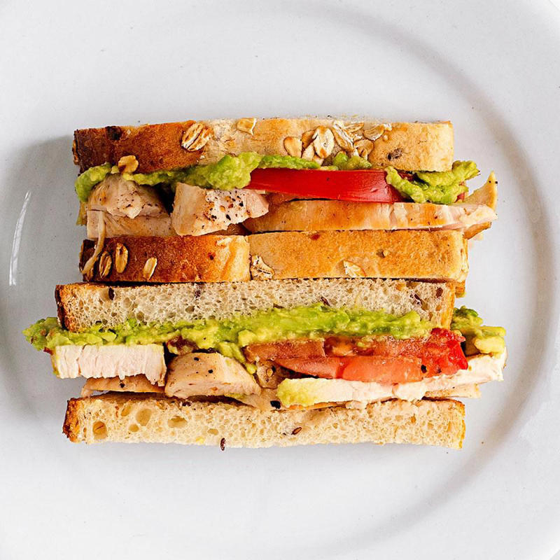 Avocado, Tomato &amp; Chicken Sandwich, Creamy Pesto Chicken Salad with Greens, Spinach &amp; Fried Egg Grain Bowls, Crispy Salmon Rice Bowl, Chickpea &amp; Quinoa Grain Bowl, Spicy Salmon Sushi Roll-Ups, Black Bean-Queso Wraps, Sweet Potato, Kale &amp; Chicken Salad with Peanut Dressing, Cabbage, Tofu &amp; Edamame Salad, Veggie Wrap with Cilantro Hummus, Couscous &amp; Chickpea Salad, Grilled Marinated Flank Steak Salad, Chipotle Chicken &amp; Vegetable Soup, Chicken, Quinoa &amp; Veggie Bowl, Avocado &amp; Shrimp Chopped Salad, Chimichurri Noodle Bowls, Italian-Herbed Chicken and Mozzarella Melts, Spicy Slaw Bowls with Shrimp &amp; Edamame, Chicken Avocado BLT Wrap, Turkey &amp; Bean Burritos, Roasted Tofu &amp; Peanut Noodle Salad, Banana-Cocoa Soy Smoothie