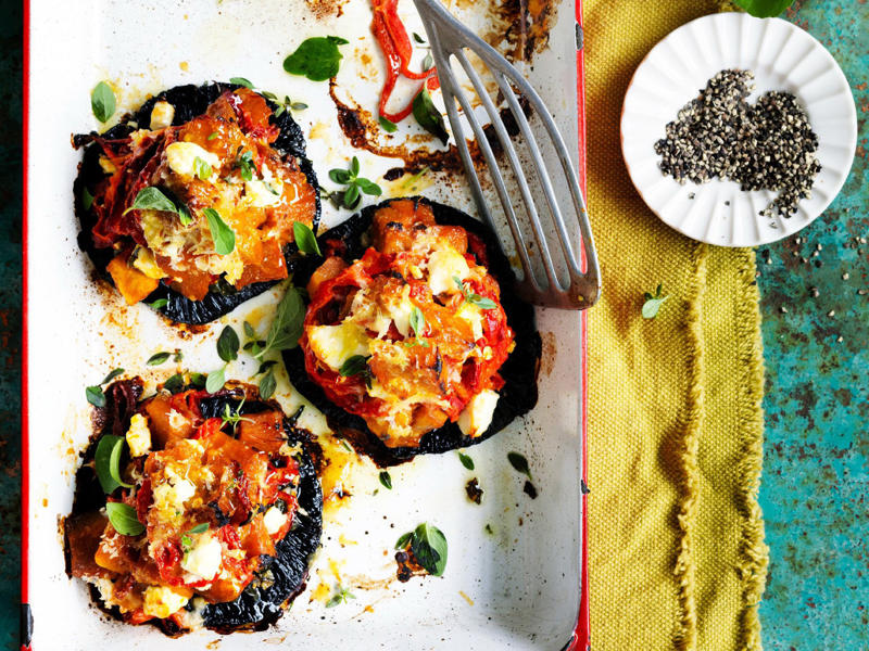          Spicy zucchini &amp; ricotta stuffed pasta shells      ,          Lemon pasta with chilli &amp; crispy crumbs      ,          Roast pumpkin, capsicum, lentil and quinoa salad      ,          Crispy tofu with palm sugar dressing in the air fryer      ,          Crispy tofu katsu burgers      ,          Spiced tofu bao buns with pineapple cucumber salad      ,          Sticky tofu skewers with lemony red slaw &amp; chickpea croutons      ,          Corn, zucchini and chickpea fritters      ,          Mushroom brown rice risotto      ,          Smoky mushroom soup with garlic labne      ,          Whole roasted cauliflower with creme fraiche dressing      ,          Vegetable gado gado with peanut sauce      ,          Honey soy pumpkin with zucchini noodles and cashews      ,          Pumpkin rotolo with sage butter sauce      ,          Indian-spiced red lentil and pumpkin soup      ,          Baked pumpkin, sage and camembert risotto      ,          Pumpkin, capsicum and fetta stuffed mushrooms      ,          Pumpkin &amp; sage gnocchi pasta bake      ,          Mushroom-stuffed butternut pumpkin      ,          Smoky pumpkin tacos with jalapeño salsa      ,          Roasted rice and pumpkin curry      ,          Cheesy cauliflower bake      ,          Gai lan and mushroom five-spice stir-fry      ,          Vegetable and ginger soba noodle salad      ,          Green minestrone with pesto      ,          Roast vegetable salad with garlic mustard dressing      ,          Broccoli and paneer saag curry      ,          Mushroom and corn tacos      ,          Rice salad      ,          Beer-battered tofu and wedges      ,          Turmeric dosa with green chilli potatoes      ,          Roast vegetable spelt pasta      ,          Mushroom pie with minted mushy peas      ,          Brown rice nasi goreng with soft-boiled egg      ,          Green vegie bibimbap bowls      ,          Fifty tomatoes and seed pasta      ,          Mushroom and three-cheese no knead pizza      ,          Sunflower bolognese      ,          Mega vegie and haloumi frittata      ,          Zucchini and haloumi slice      ,          Ricotta zucchini rolls with roasted tomato sauce      ,          Spaghetti and zesty rocket salsa verde      