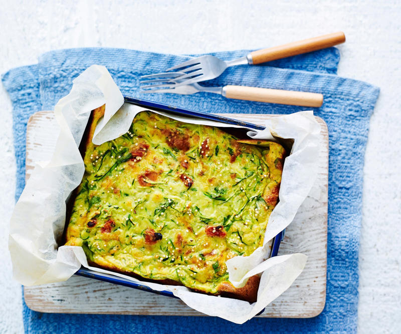 Spicy zucchini omelette , Zucchini and corn frittatas , Zucchini fritters with tzatziki , Zucchini slice , Corn, zucchini and chickpea fritters , Air fryer zucchini balls with lemon yoghurt , Spicy zucchini & ricotta stuffed pasta shells , Zucchini fritters with makrut lime crème , Chicken stir fry with zucchini noodles , Honey soy pumpkin with zucchini noodles and cashews , Chicken, zucchini and freekeh soup , Zucchini Greek salad , Prawn cocktail with zucchini and mint salad , Zucchini and haloumi slice , Ricotta zucchini rolls with roasted tomato sauce , Quinoa salad with zucchini and fetta , Romesco sauce with eggplant and zucchini , Roast vegetable and pesto vegan lasagne , Turkish zucchini fritters with garlic yoghurt sauce , Quinoa zucchini haloumi burgers , Lemon and zucchini polenta cake , Zucchini slice with carrot and bacon , Zucchini and corn muffins , Asparagus, peas and zucchini with fresh mint , Chocolate and zucchini cake , Zucchini and walnut loaf , Tagliatelle with zucchini and prosciutto , Zucchini and feta slice , Zucchini soup , Zucchini gratin , Zucchini and mascarpone tarts , Zucchini and ricotta farfalle , Zucchini and mint couscous salad , Zucchini, pea and corn purée , Zucchini relish , Pasta with zucchini and lemon garlic sauce , Zucchini fritters with skordalia , How to choose and store zucchini, More ideas for zucchini recipes