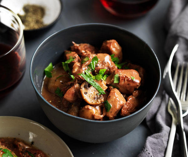 The best cuts for slow cooked beef recipes, Slow cooking tips, 41 slow cooked beef recipes, Beef and mushroom pies , Traditional beef casserole , Beef curry pie , Slow cooker beef ragu , Slow-cooker massaman beef curry , Pulled beef ragu with spaghetti , Braised beef cheeks in red wine , Slow-cooker beer and thyme beef cheeks , Beef shiraz pies , Beef pörkölt stew with tarhonya , Osso buco with gremolata , Braised beef cheeks with minted carrot puree , Provencal beef stew , Coffee and cardamon brisket , Chilli con carne with corn dumplings , Hearty beef and barley casserole , Miso beef short rib & pumpkin hotpot , Braised beef brisket , Beef in red wine , Slow-cooked Mexican beef chilli mole , Slow-cooked italian beef casserole , Slow-cooked beef and mushroom casserole , More brilliant beef recipes, Salads to serve with these beef recipes