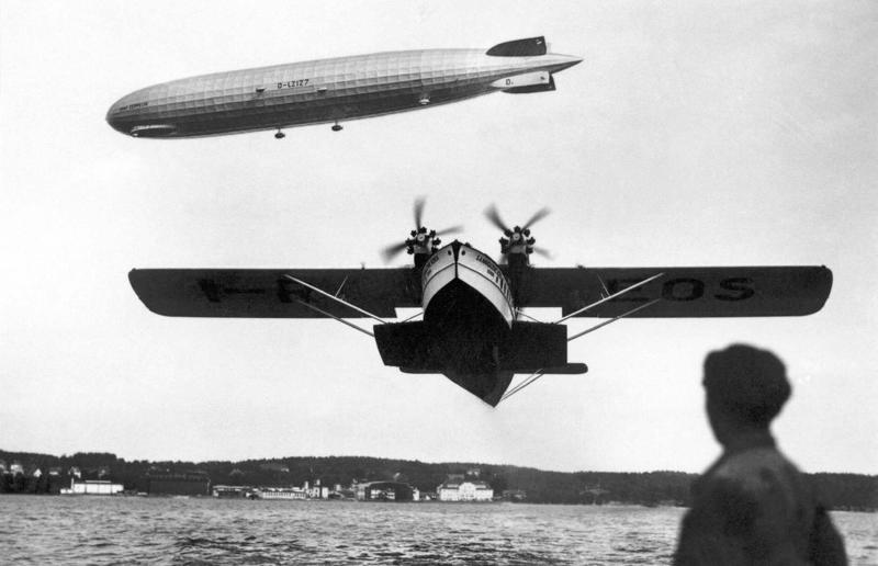 1926: Dornier Superwal On air and sea, 1923: Dornier Wal, 1926: Dornier Superwal, 1929: Dornier Do X, 1931: Sikorsky S-40, 1935: Martin M-130, 1935: Latécoère 521, 1936: Short Empire, 1938: Boeing 314 Clipper, 1942: Latécoère 631, 1952: Saunders-Roe Princess, 2017: Dornier-Seastar, 2026: ICON A5