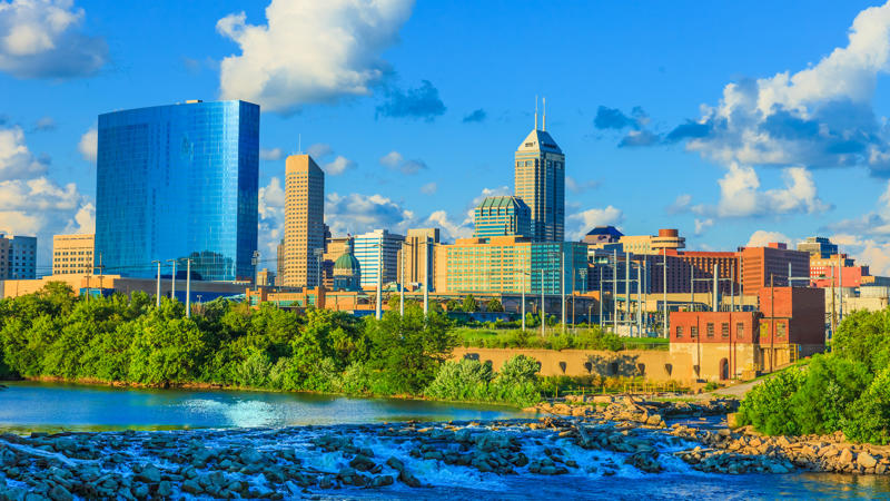 Indiana 48. Massachusetts, 47. Washington, 45. Utah, 44. New Jersey, 43. Oregon, 41. Montana, 40. Rhode Island, 39. Idaho, 37. Arizona, 36. New York, 35. Maryland, 33. Connecticut, 32. Virginia, 31. Maine, 29. Delaware, 28. Alaska, 27. Wyoming, 25. North Carolina, 24. Georgia, 23. Tennessee, 21. New Mexico, 20. South Dakota, 19. South Carolina, 17. Pennsylvania, 16. Illinois, 15. North Dakota, 13. Missouri, 12. Indiana, 11. Michigan, 9. Alabama, 8. Kansas, 5. Arkansas, 4. Kentucky, 3. Louisiana, 2. Mississippi