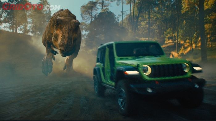 jeep, jeep wrangler, rubicon, wrangler, Wrangler 4xe, Jeep Pamerkan Kegagahan Wrangler 4xe di Film Jurassic World!