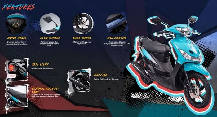 filipina, motor matic, yamaha mio, honda beat, Yamaha Mio Sporty, Harga Beda Tipis dari Honda BeAT, Ini Yamaha Mio Sporty Baru yang Masih Dijual