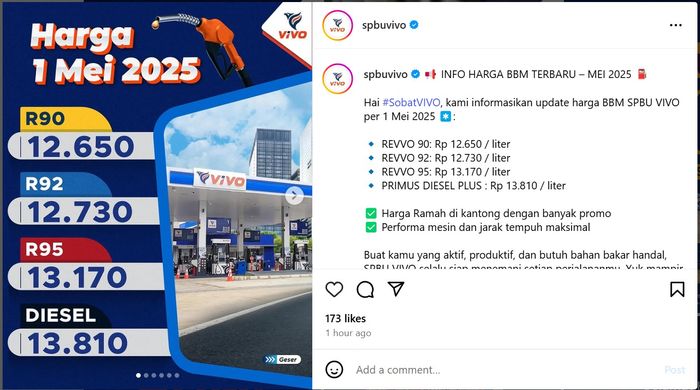 Indonesia, vivo, update, harga bbm, daftar, Mei 2025, Update Harga BBM Vivo di Indonesia Per Mei 2025, Turun Semua Euy