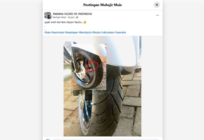 ban depan, pattern ban, Yamaha Fazzio, Fazzio, Pemilik Curhat Ban Depan Yamaha Fazzio Agak Aneh, Emang Normal?