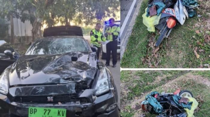 batam, nissan gt-r r35, GT-R R35, Kecelakaan Nissan GT-R, Nissan GT-R35, Seekor Godzilla Nissan GT-R R35 Mengamuk Banting Yamaha Mio J, Renggut Satu Nyawa Wanita