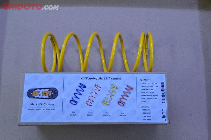 per cvt, per sentrifugal, Mr. CVT Custom, Baru Tahu, Ini Arti Angka RPM Pada Per CVT Motor Matic Aftermarket